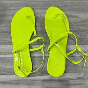 Brazilian neon green Summer Strap Sandals US 9